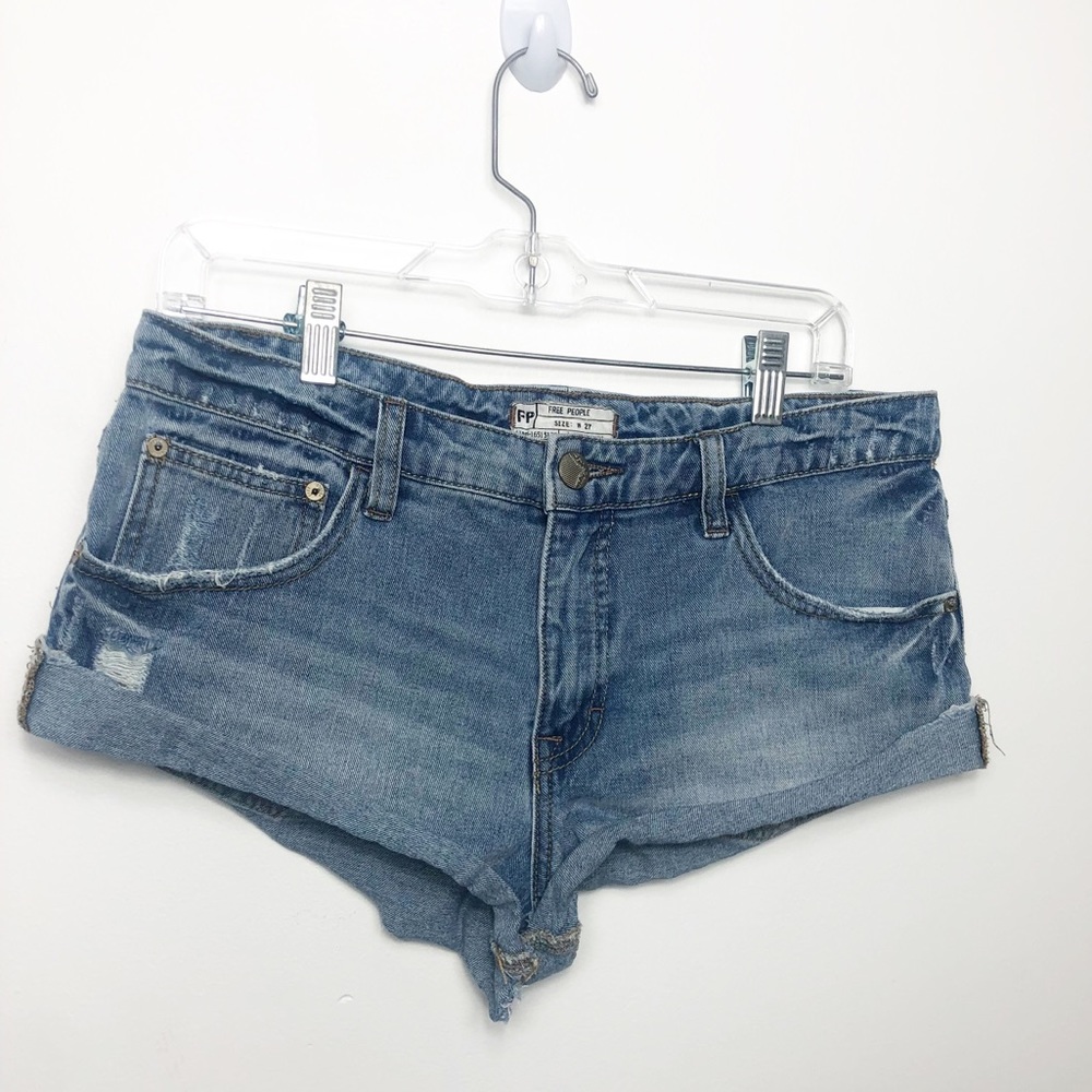 Free people denim shorts